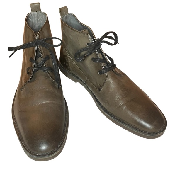 FRYE Ashland Buffalo Smooth Grain‎ Leather Chukka Boots 9 - Picture 1 of 7